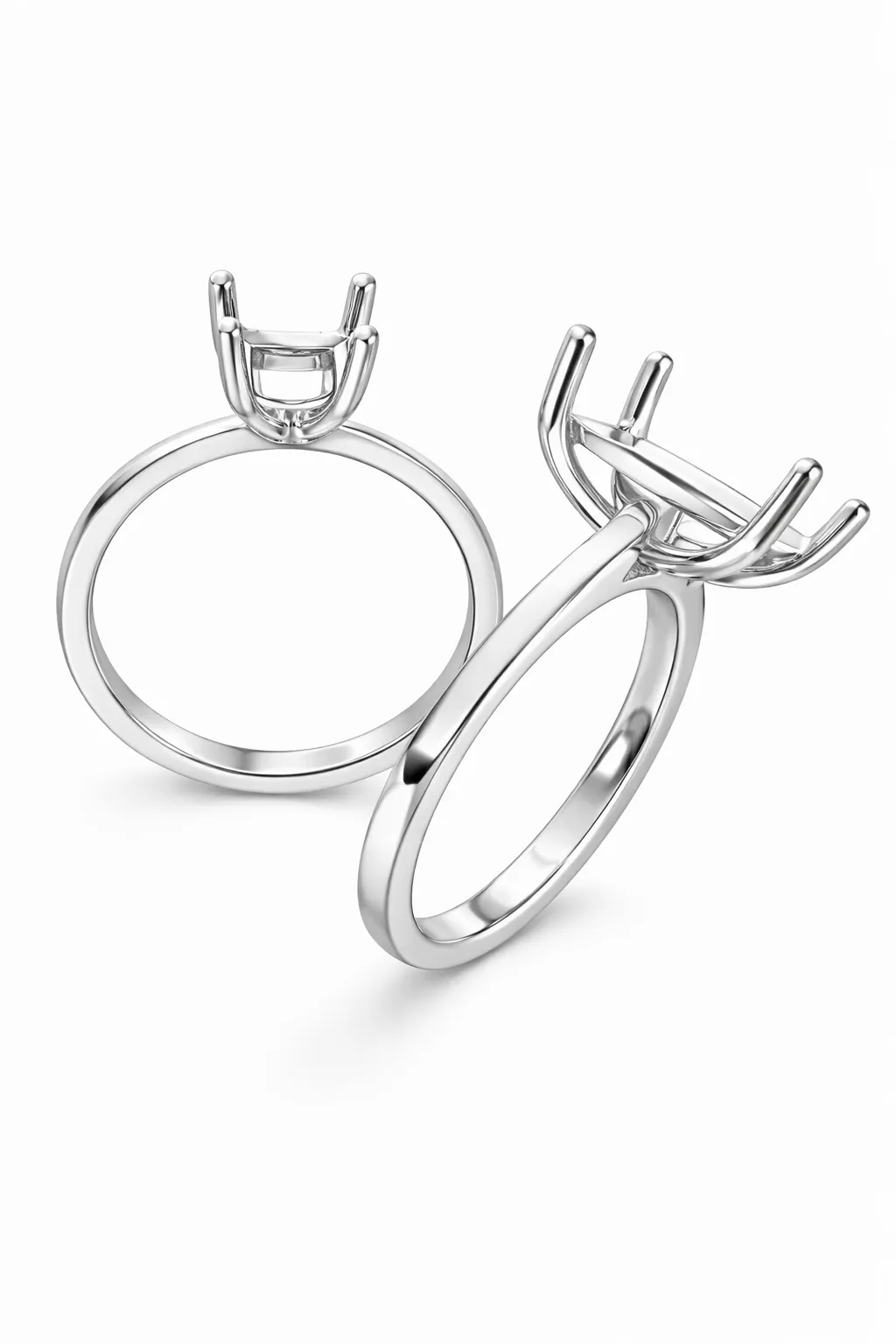 White gold solitaire ring setting
